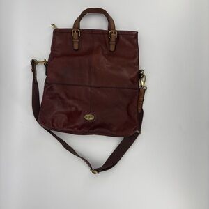 Fossil Women's Brown Leather Hobo Bag